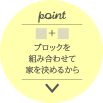 ブロックを決めて組み合わせて家を決めるから