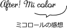ミコロールの感想