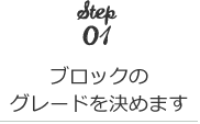 ブロックのグレードを決めます