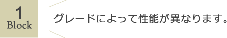 グレードによって性能が異なります。